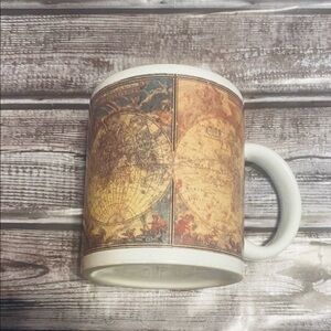 Maps Of The World Printed Coffee Tea Cup Mug With Handle.